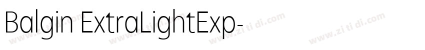 Balgin ExtraLightExp字体转换